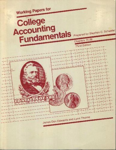 Working Papers for College Accounting Fundamentals