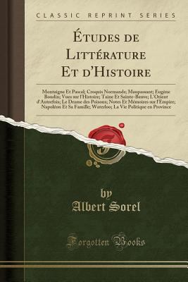 Études de Littérature Et D'Histoire