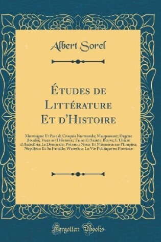 Études de Littérature Et D'Histoire