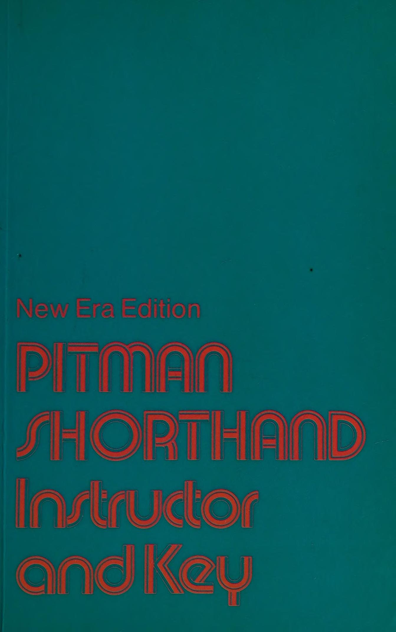 Pitman Shorthand Instructor