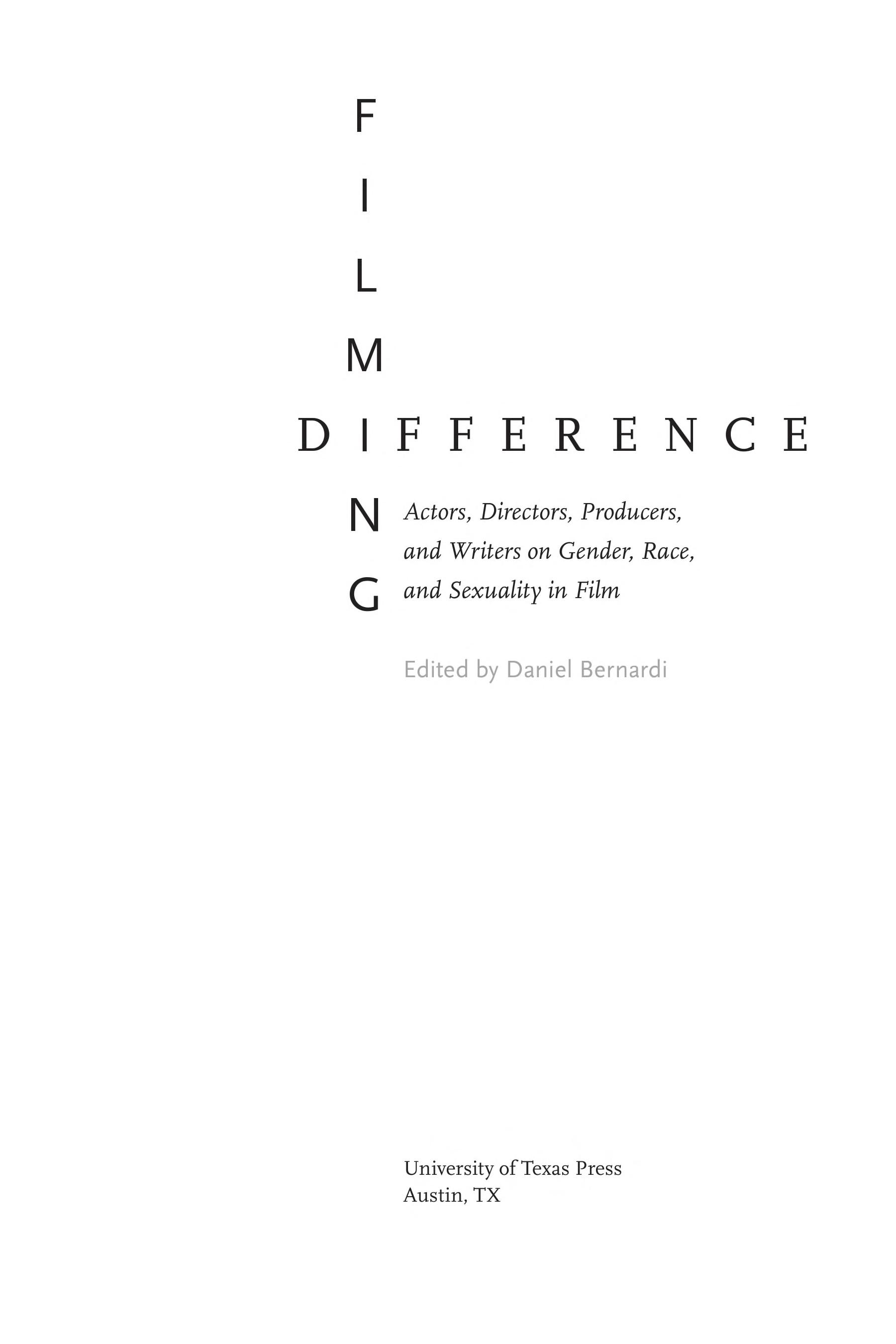 Filming Difference