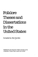 Folklore Theses And Dissertations In The United States