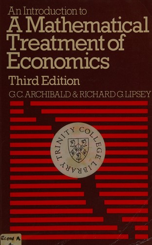 An Introduction To A Mathematical Treatment Of Economics