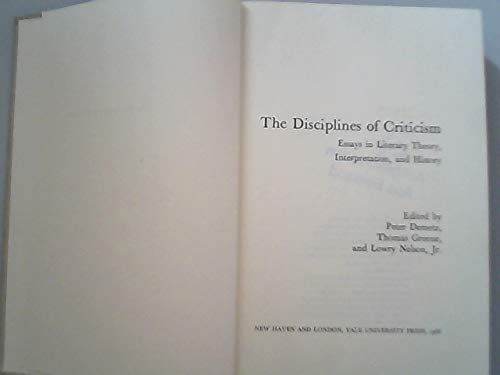 The Disciplines Of Criticism
