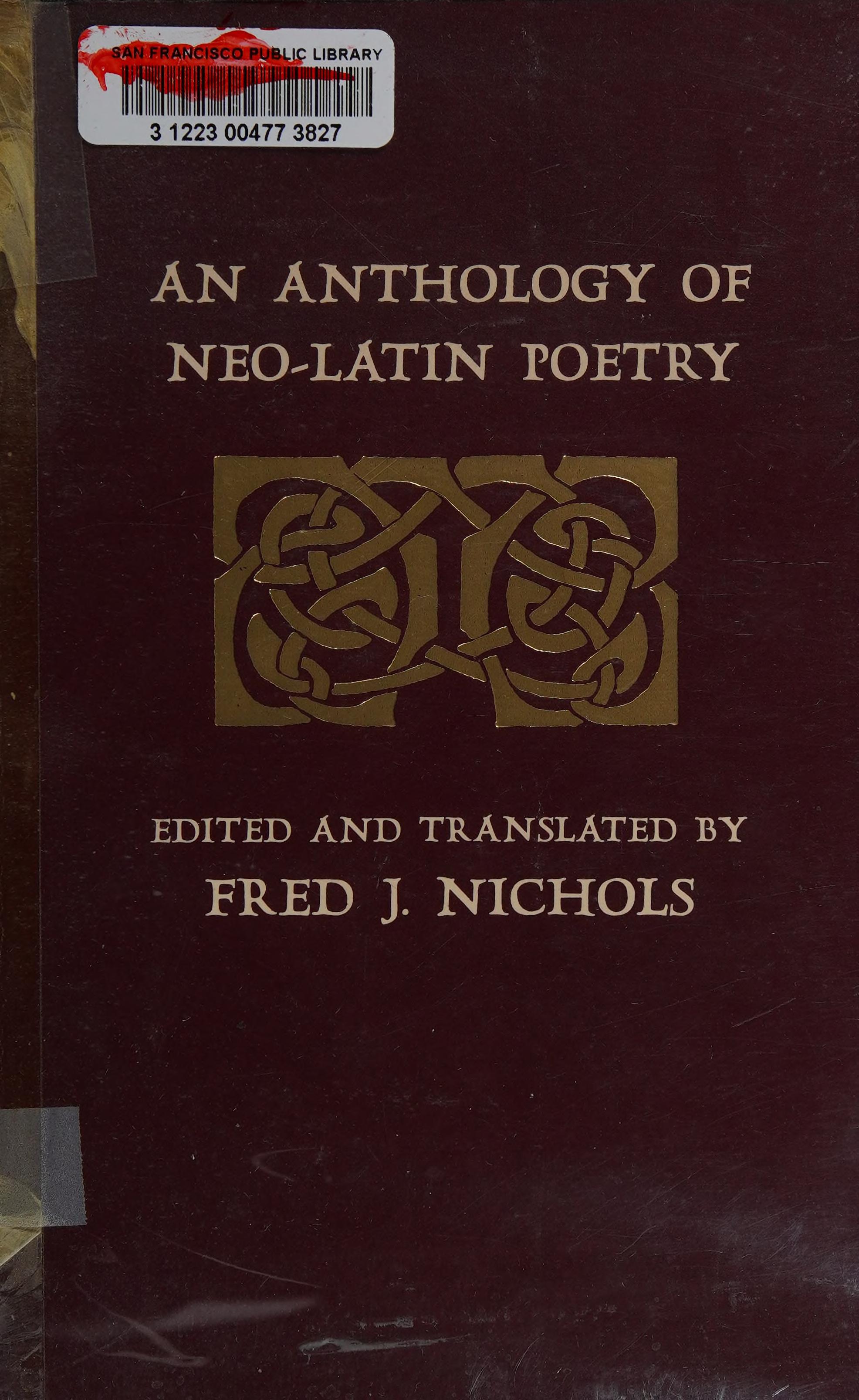 An Anthology of Neo-Latin Poetry