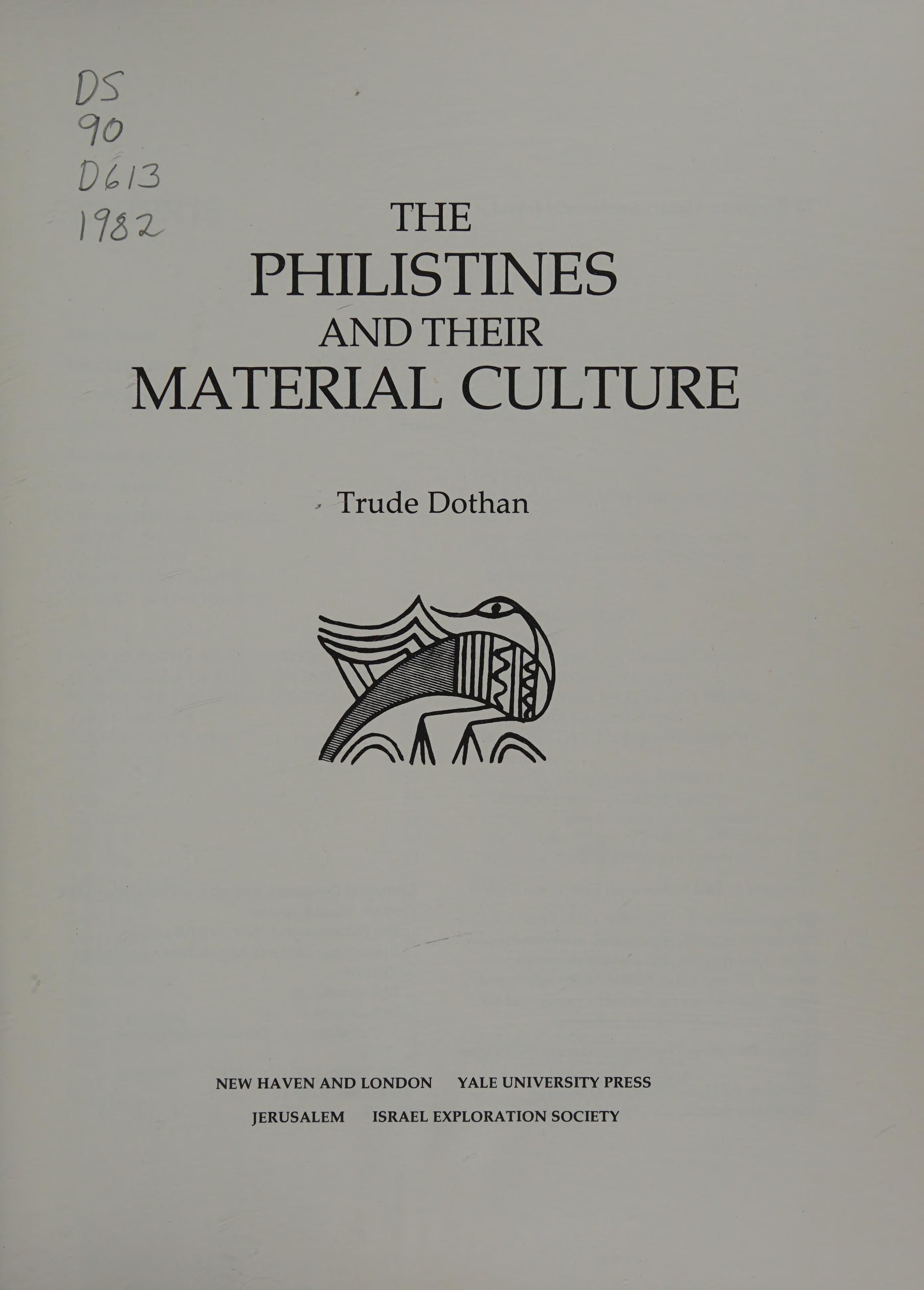 The Philistines and Their Material Culture