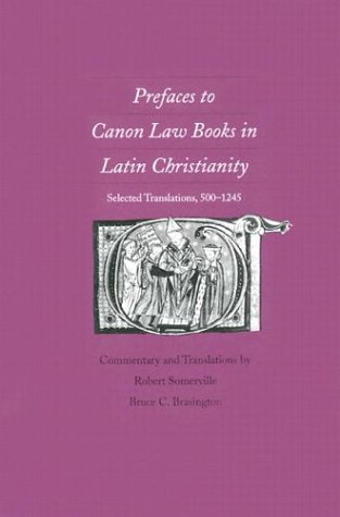 Prefaces to Canon Law Books in Latin Christianity