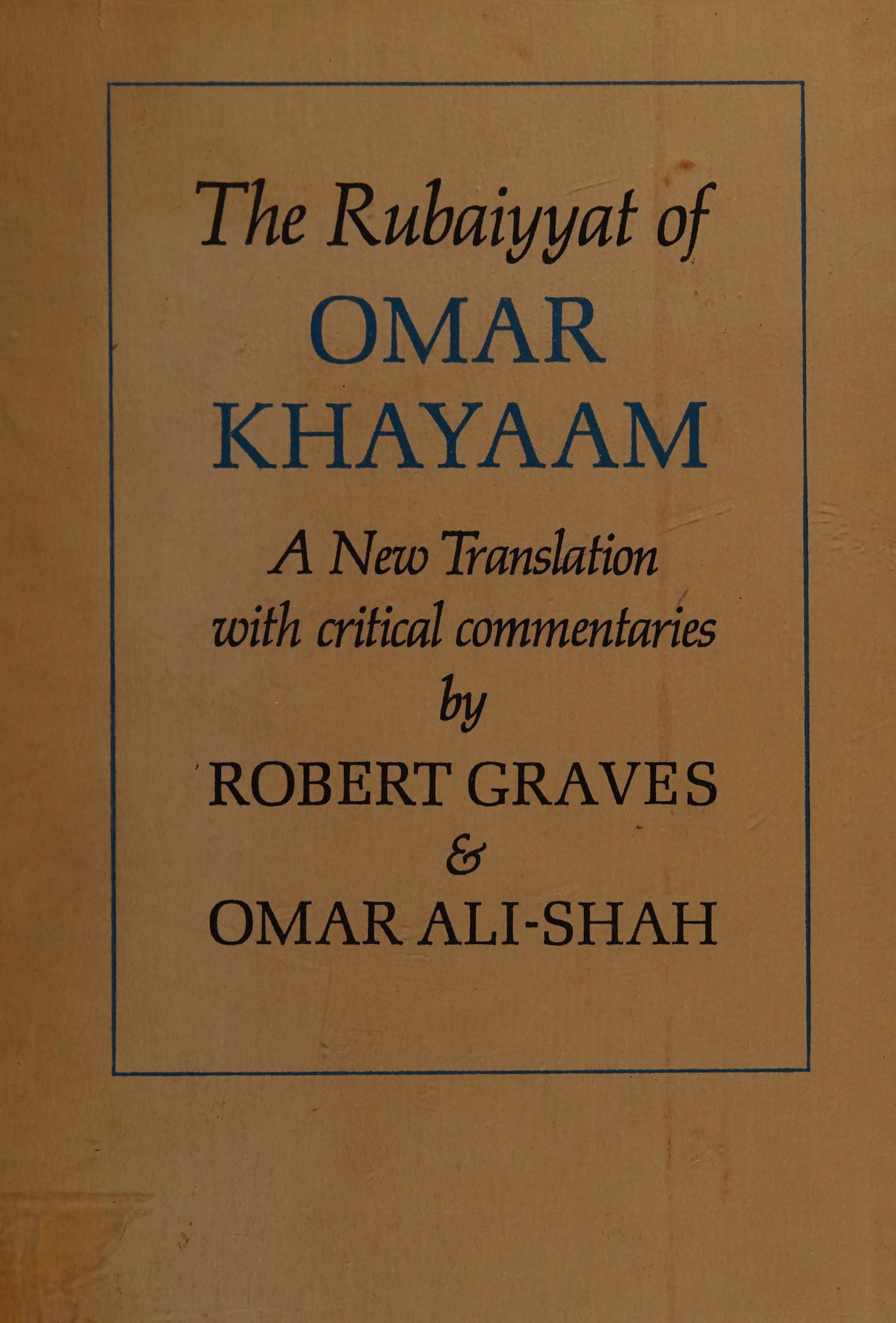 The Rubaiyyat of Omar Khayaam