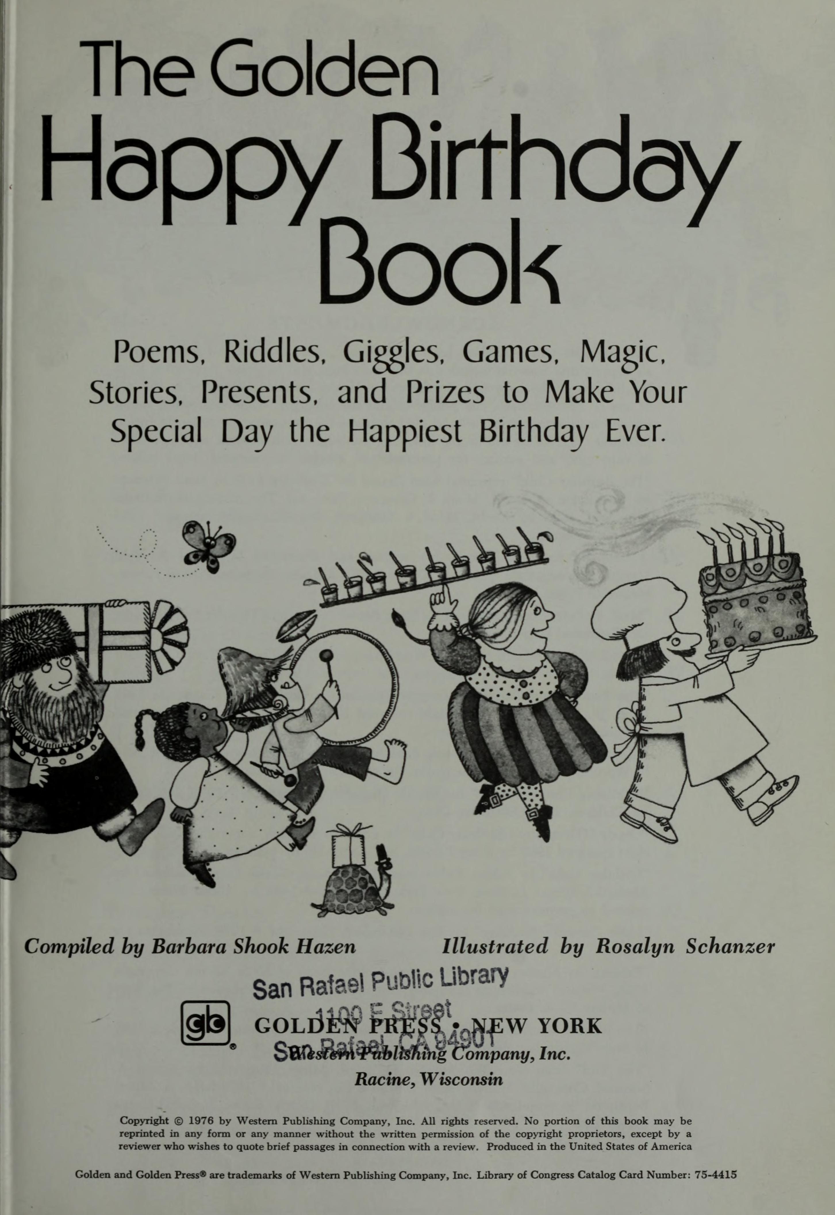 The Golden Happy Birthday Book