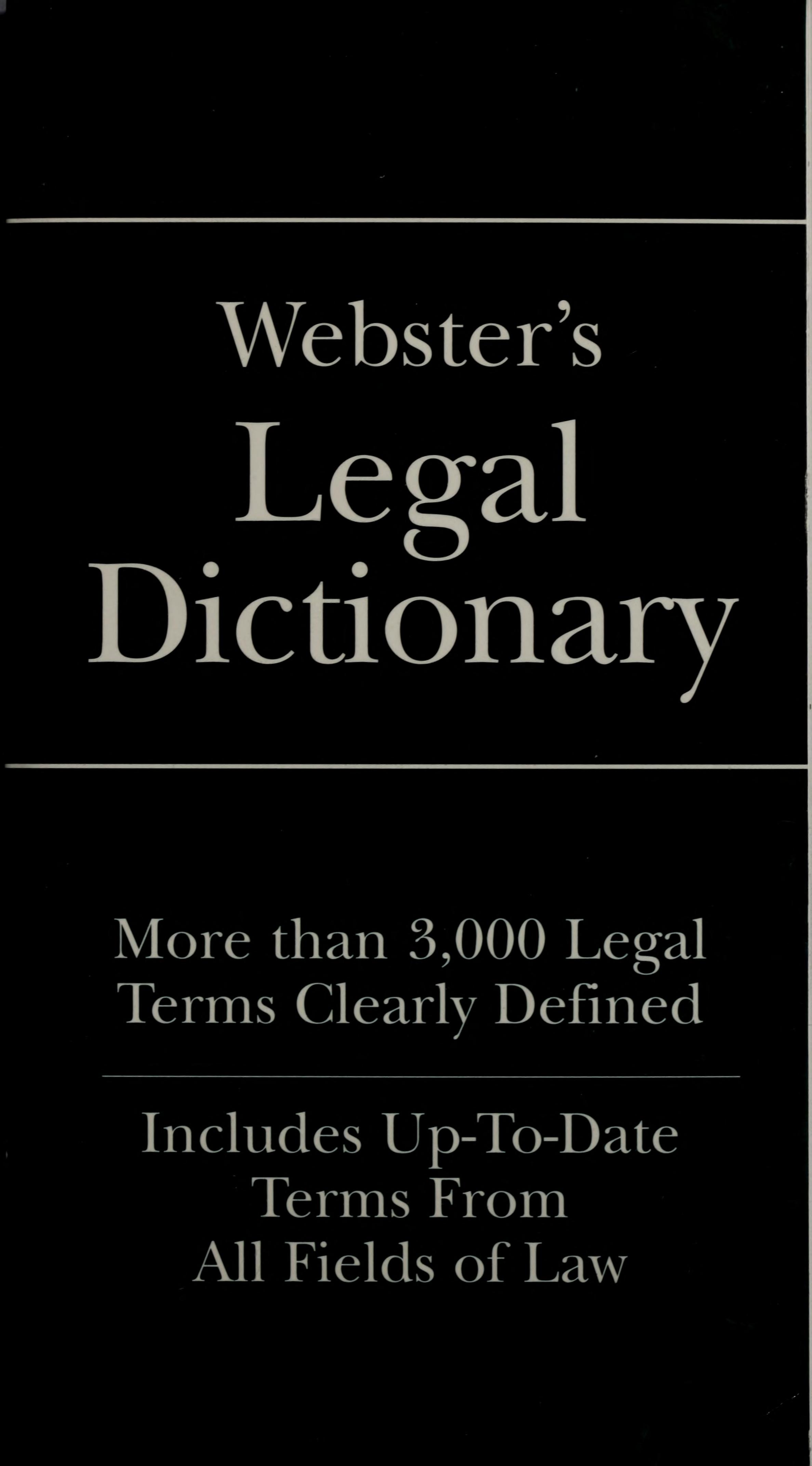 Webster's Legal Dictionary