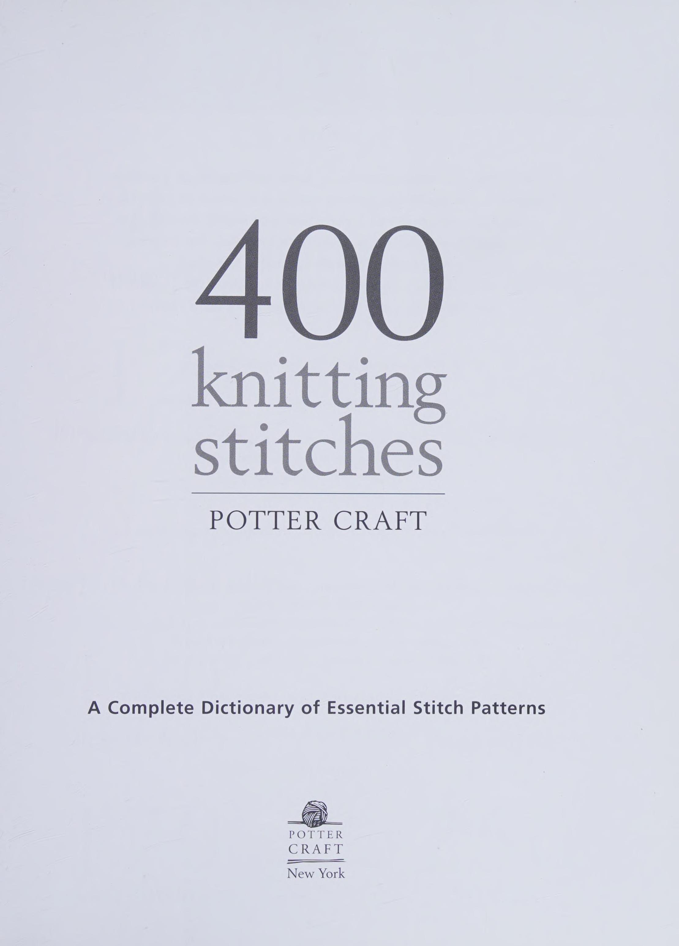 400 Knitting Stitches