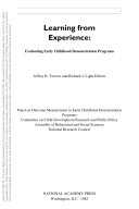 Learning From Experience: Evaluating Early Childhood Demonstration Programs