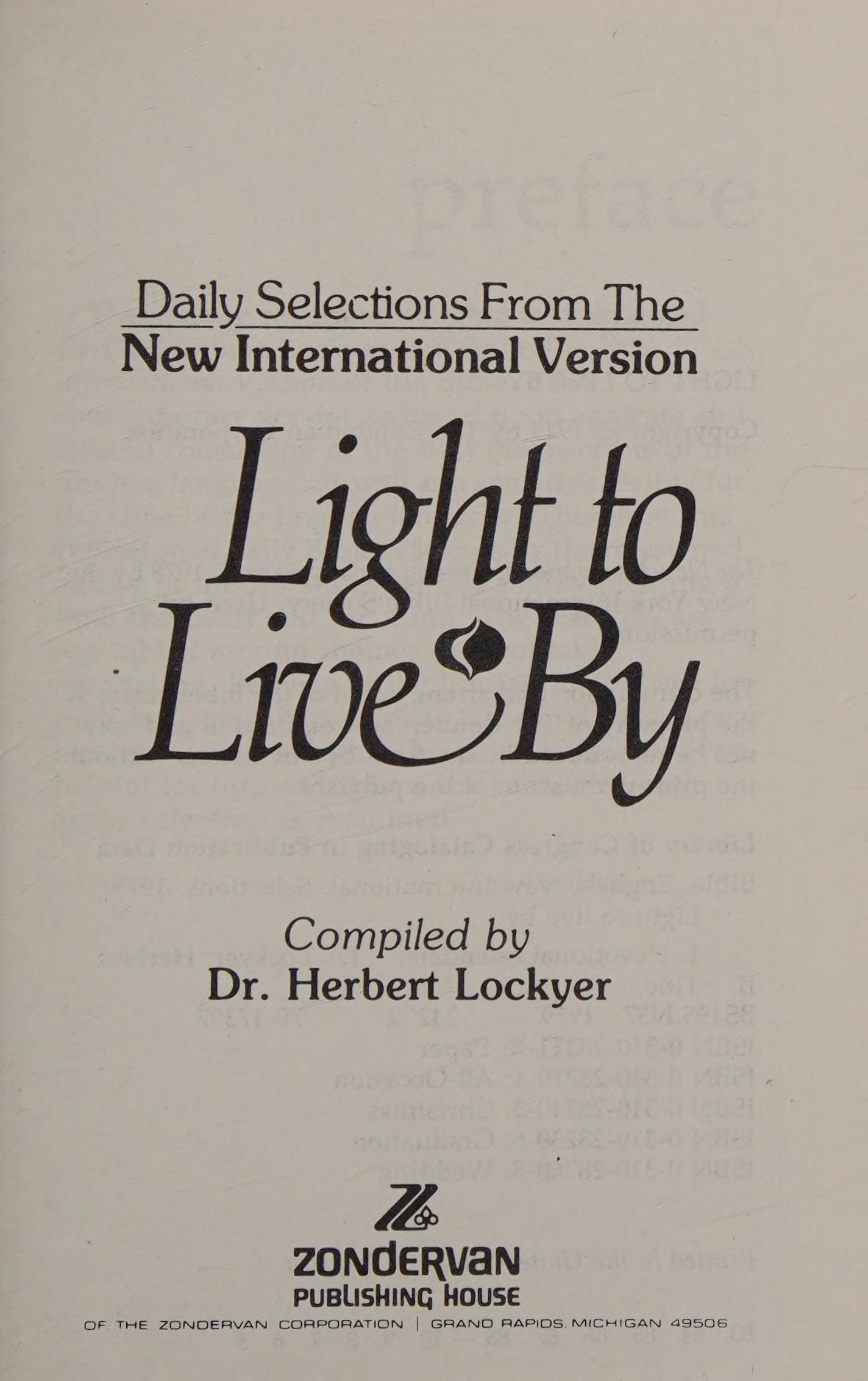 Light to Live by...for the Graduate