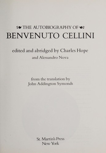 The Autobiography of Benvenuto Cellini