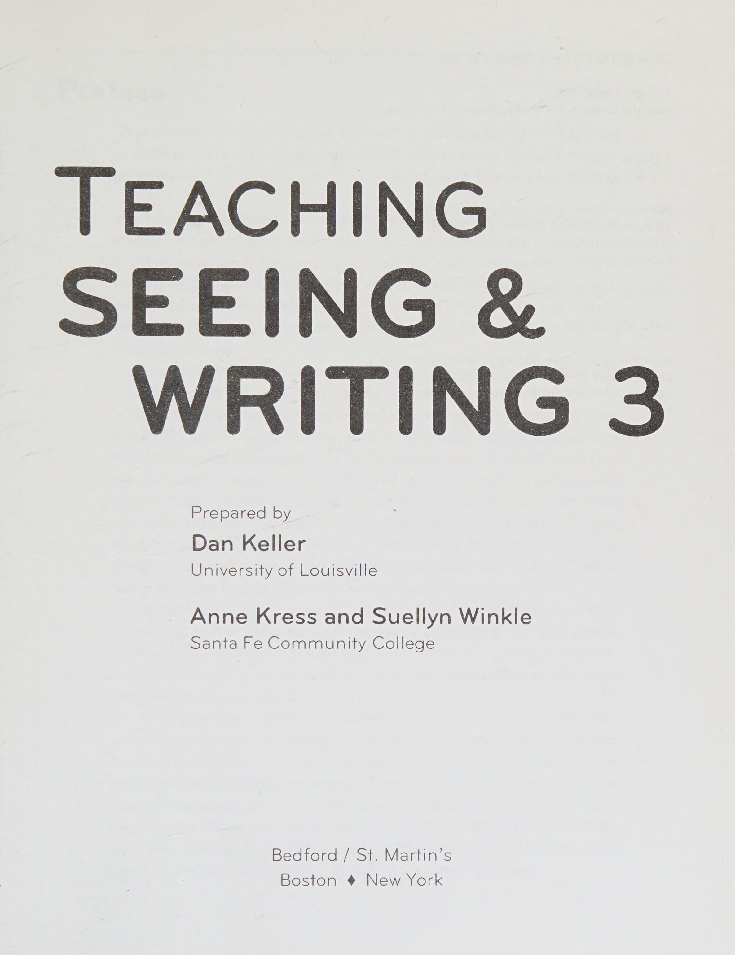 Teaching SEEING & WRITING 3