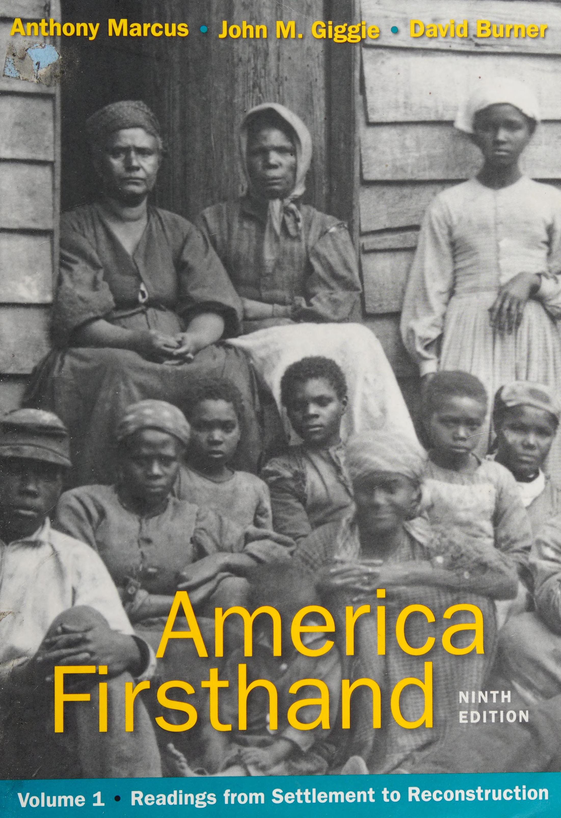 America Firsthand, Volume I