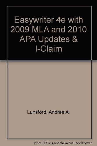 Easywriter 4e With 2009 Mla And 2010 Apa Updates & I-Claim