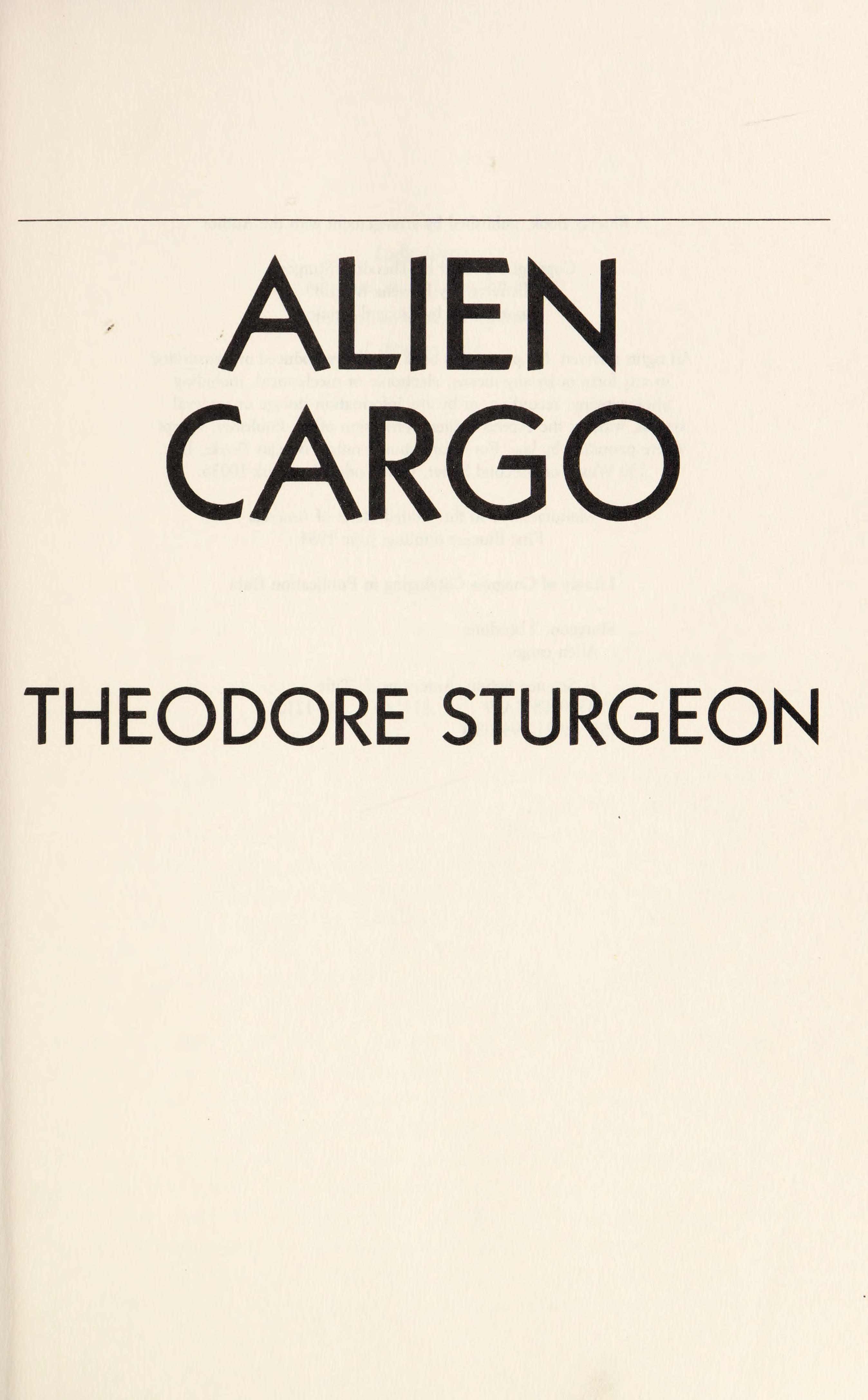 Alien Cargo
