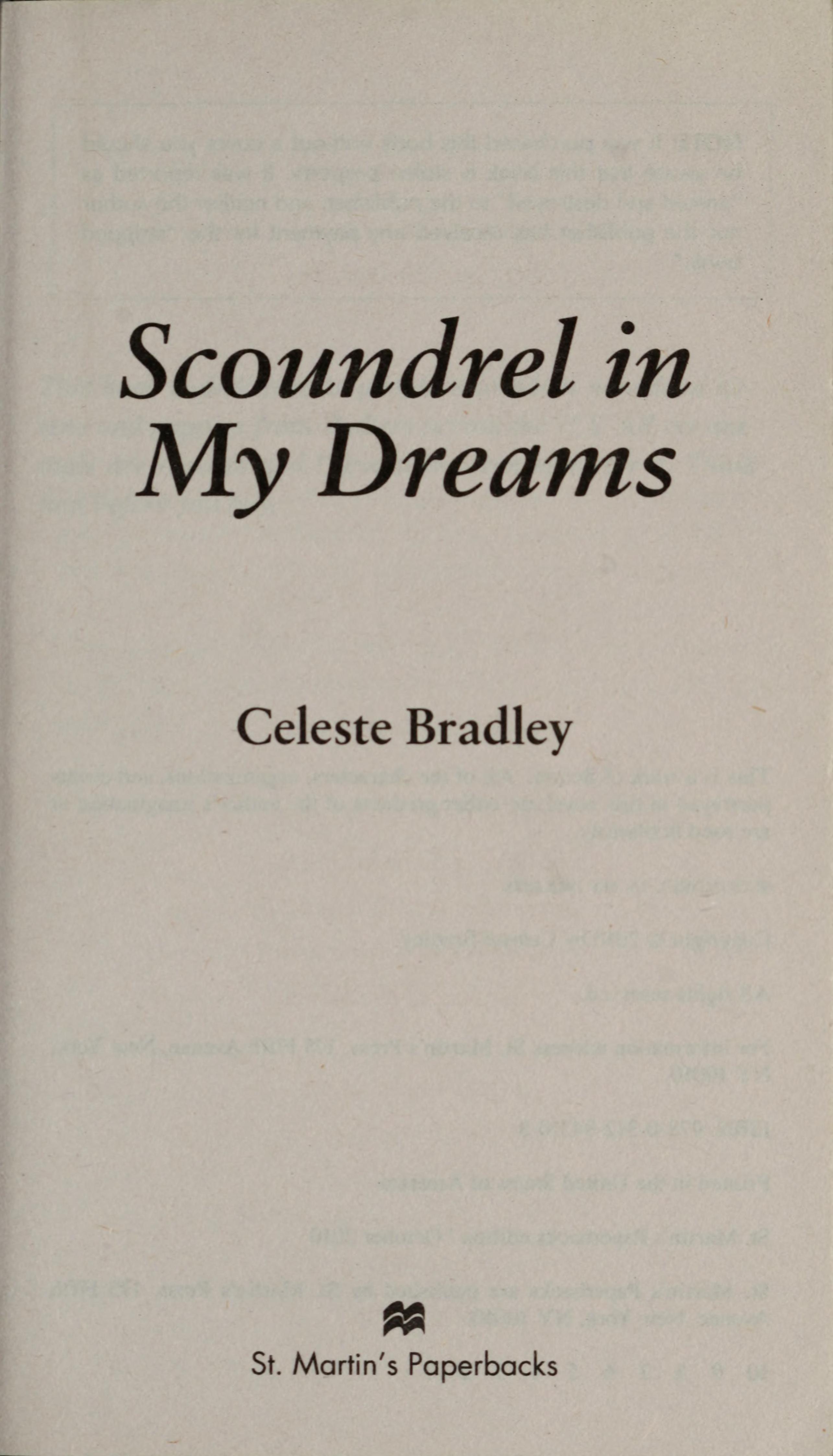 Scoundrel in My Dreams