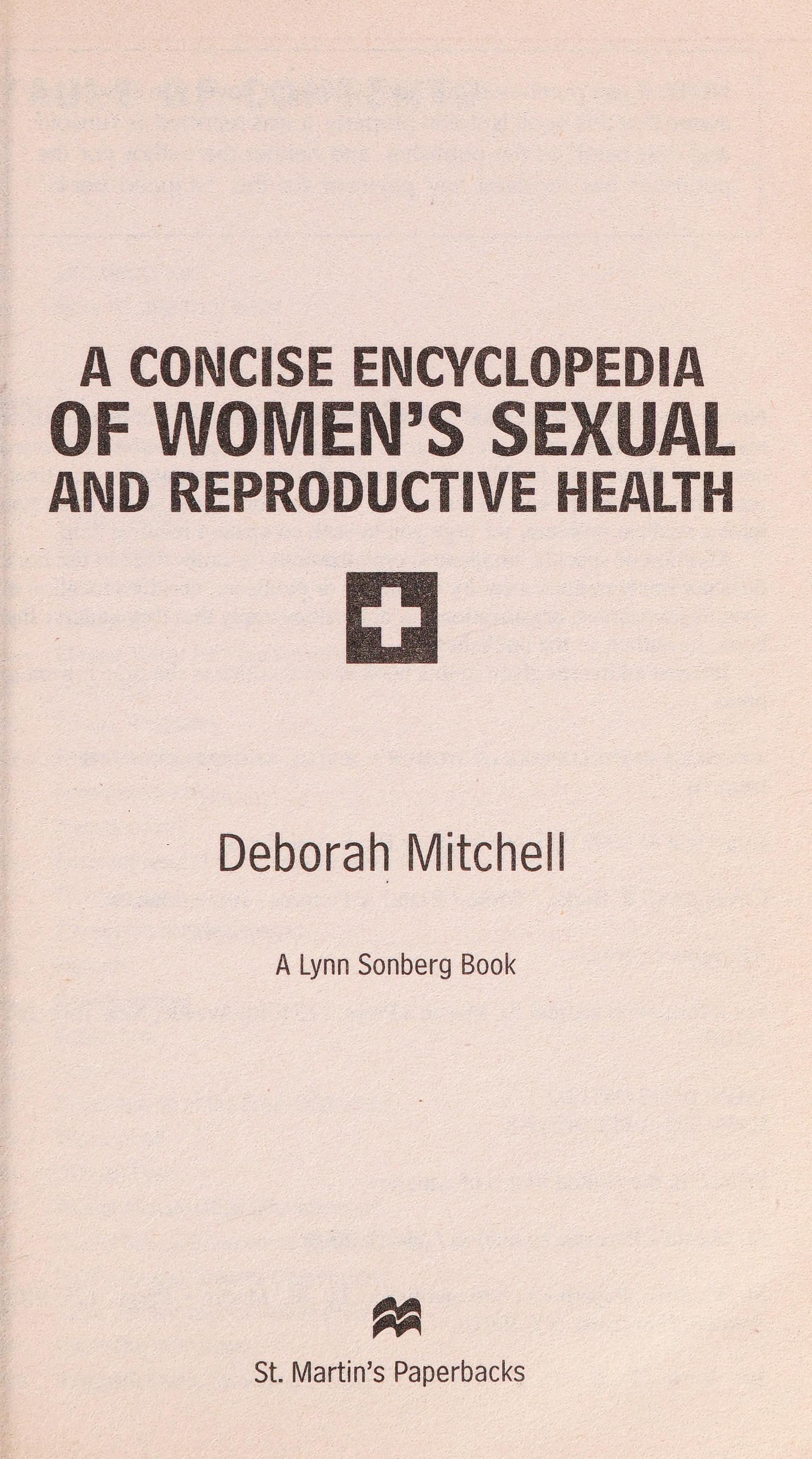 The Concise Encyclopedia of Women's Sexual and Reproductive Health