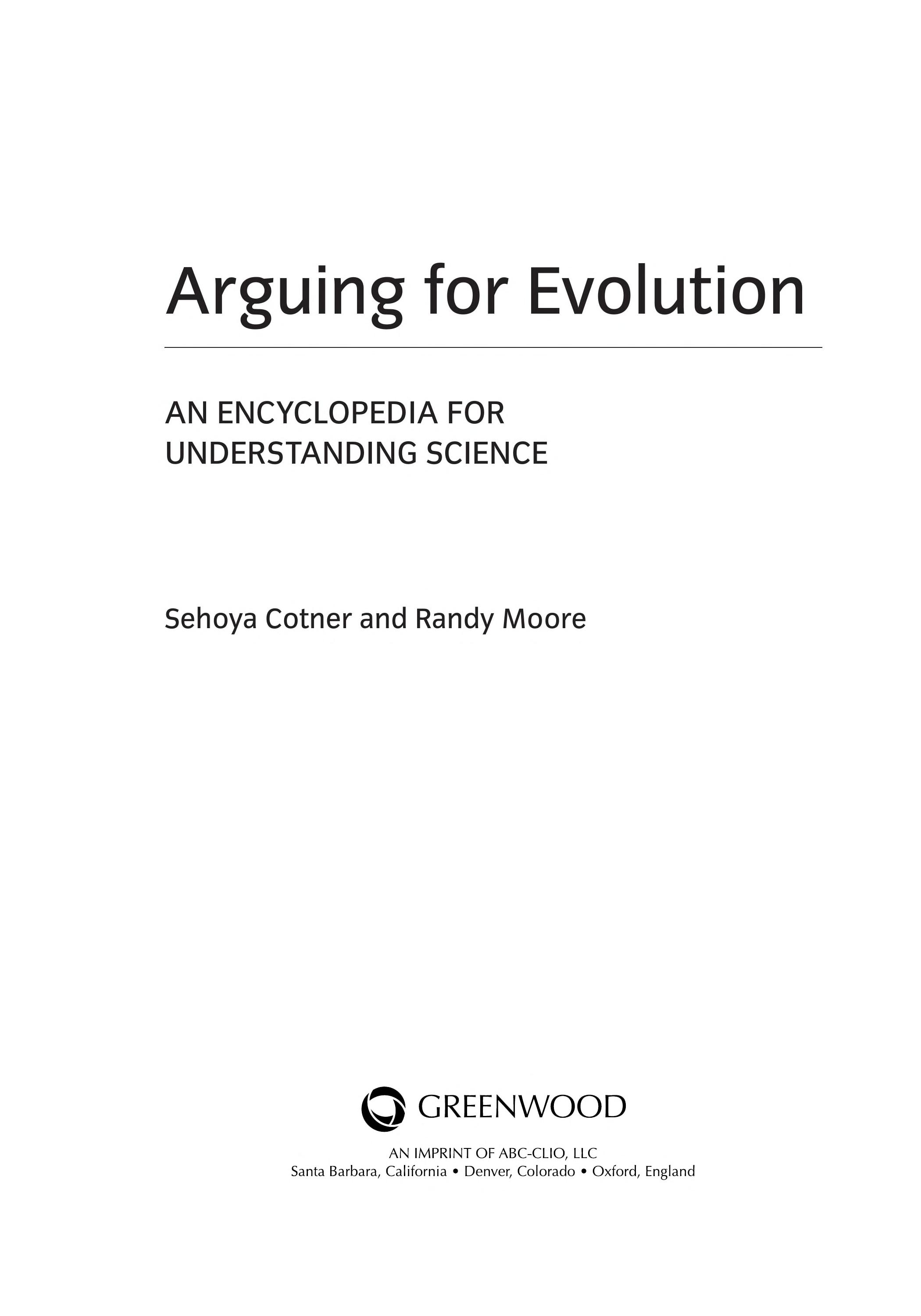 Arguing for Evolution