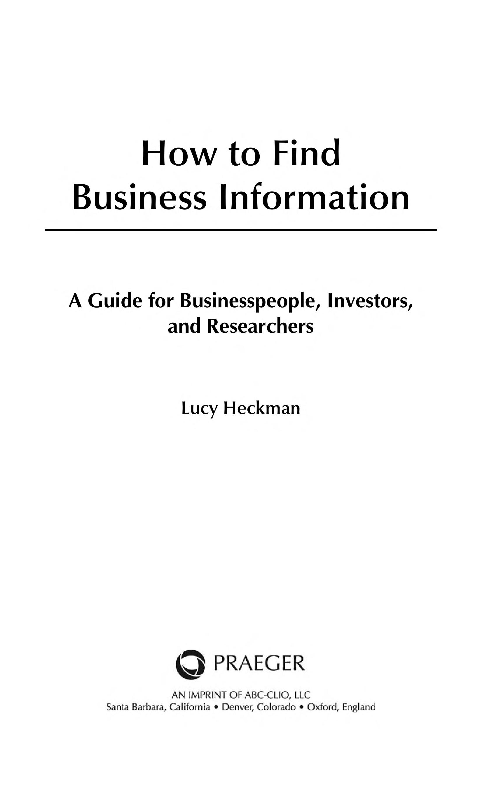 How to find business information
