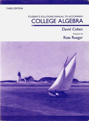 College Algebra Student's Manual