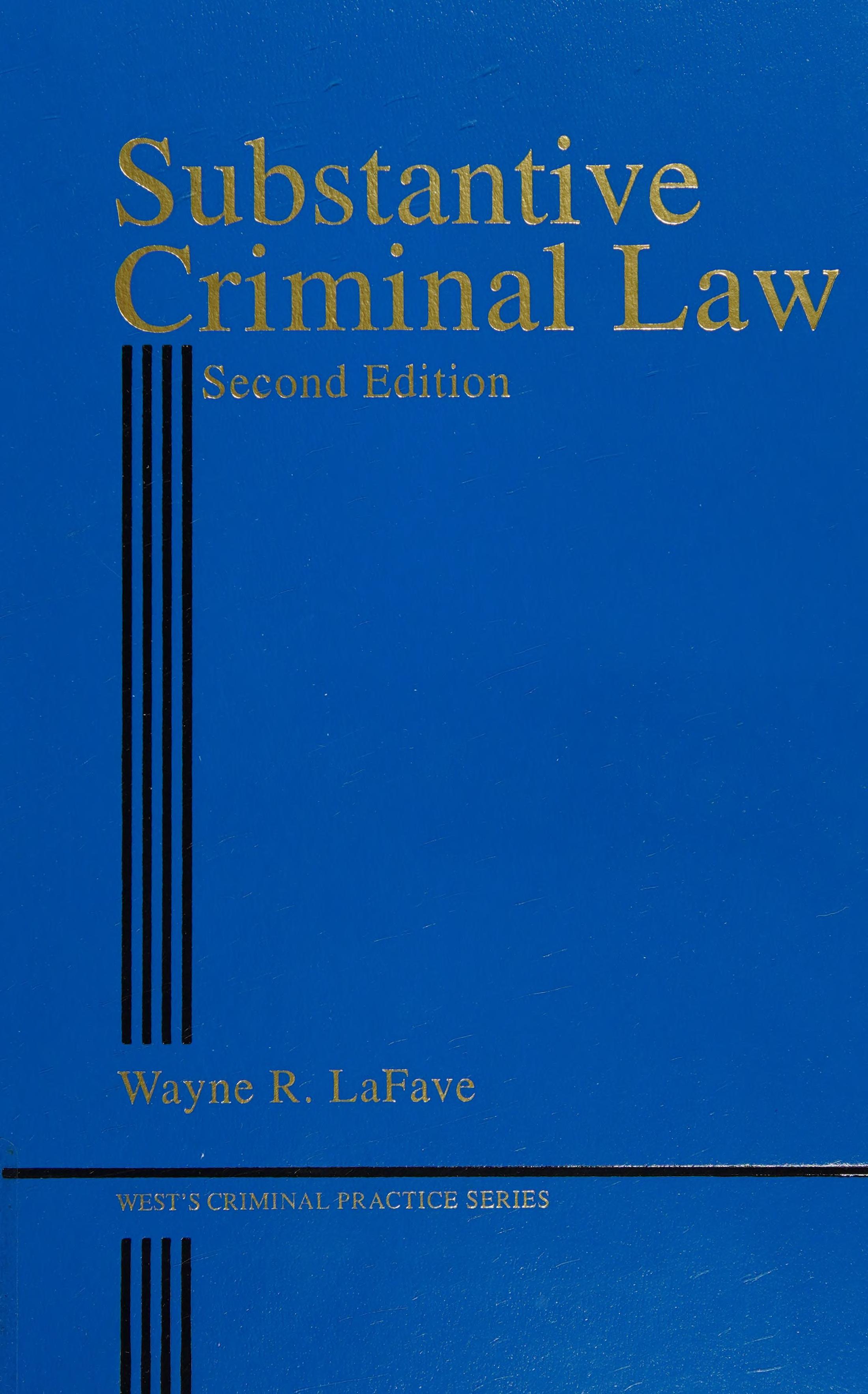 Substantive Criminal Law