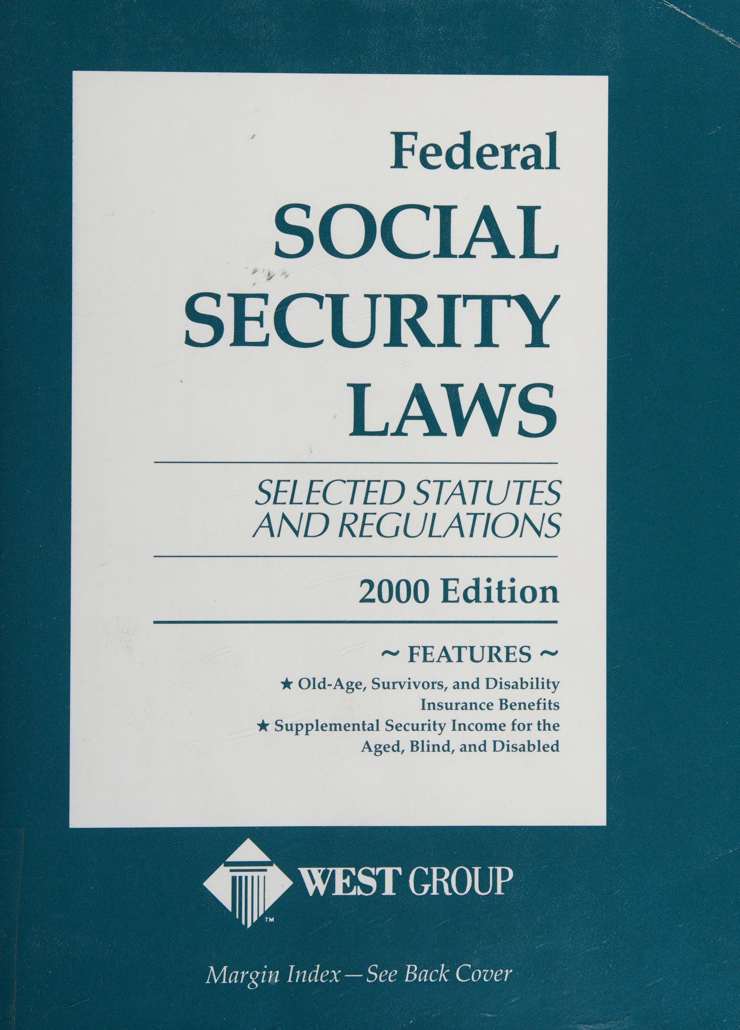 Federal Social Security Laws 2000