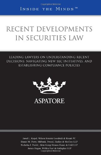Recent Developments in Securities Law