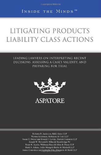 Litigating Products Liability Class Actions