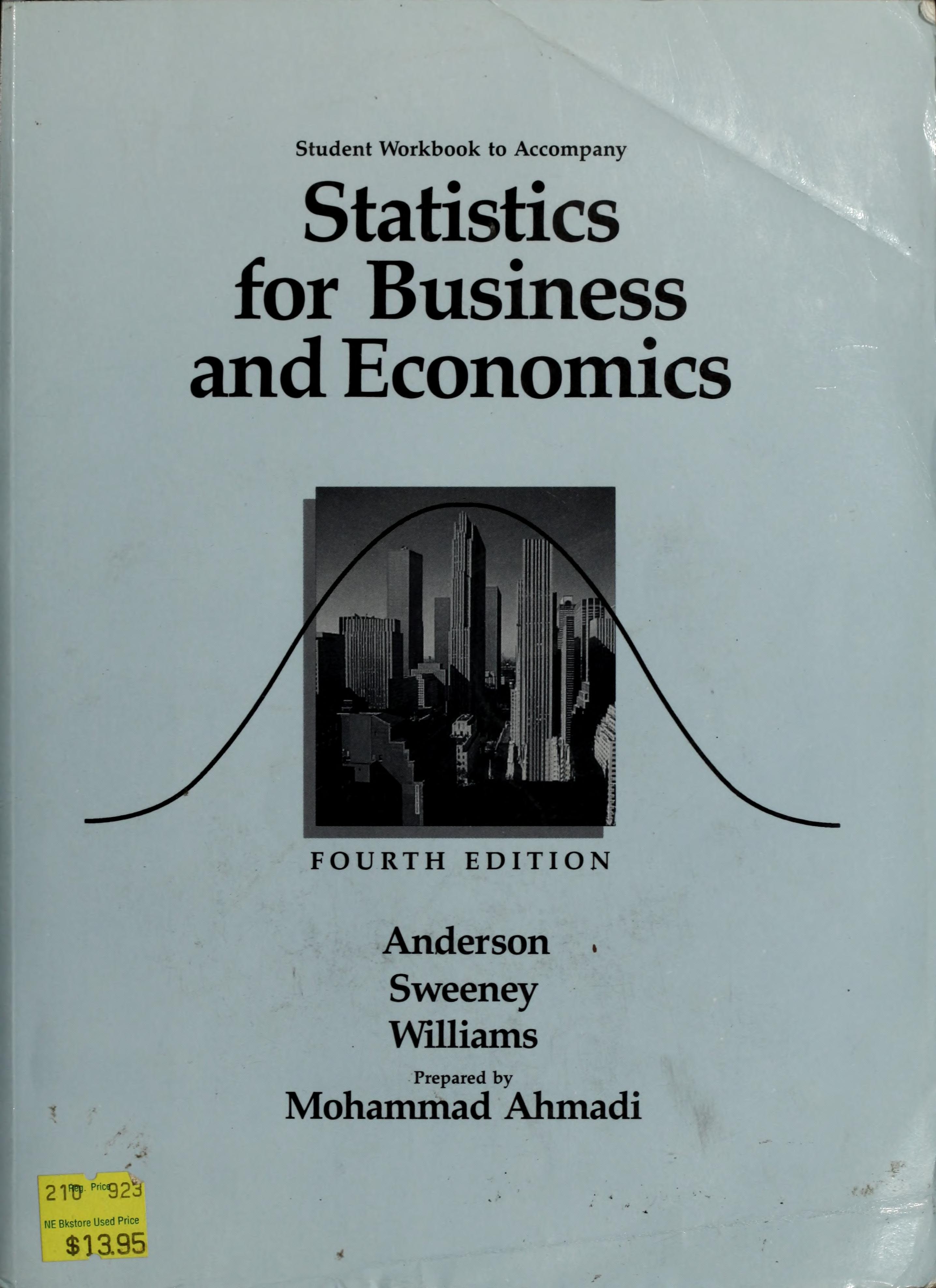 Student Workbook to Accompany Statistics for Business and Economics