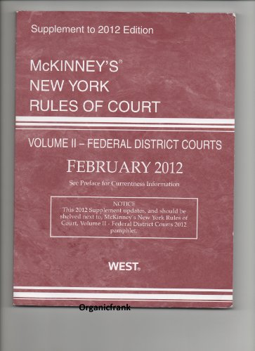 McKinney's New York Rules of Court, Keyrules. Federal District Courts