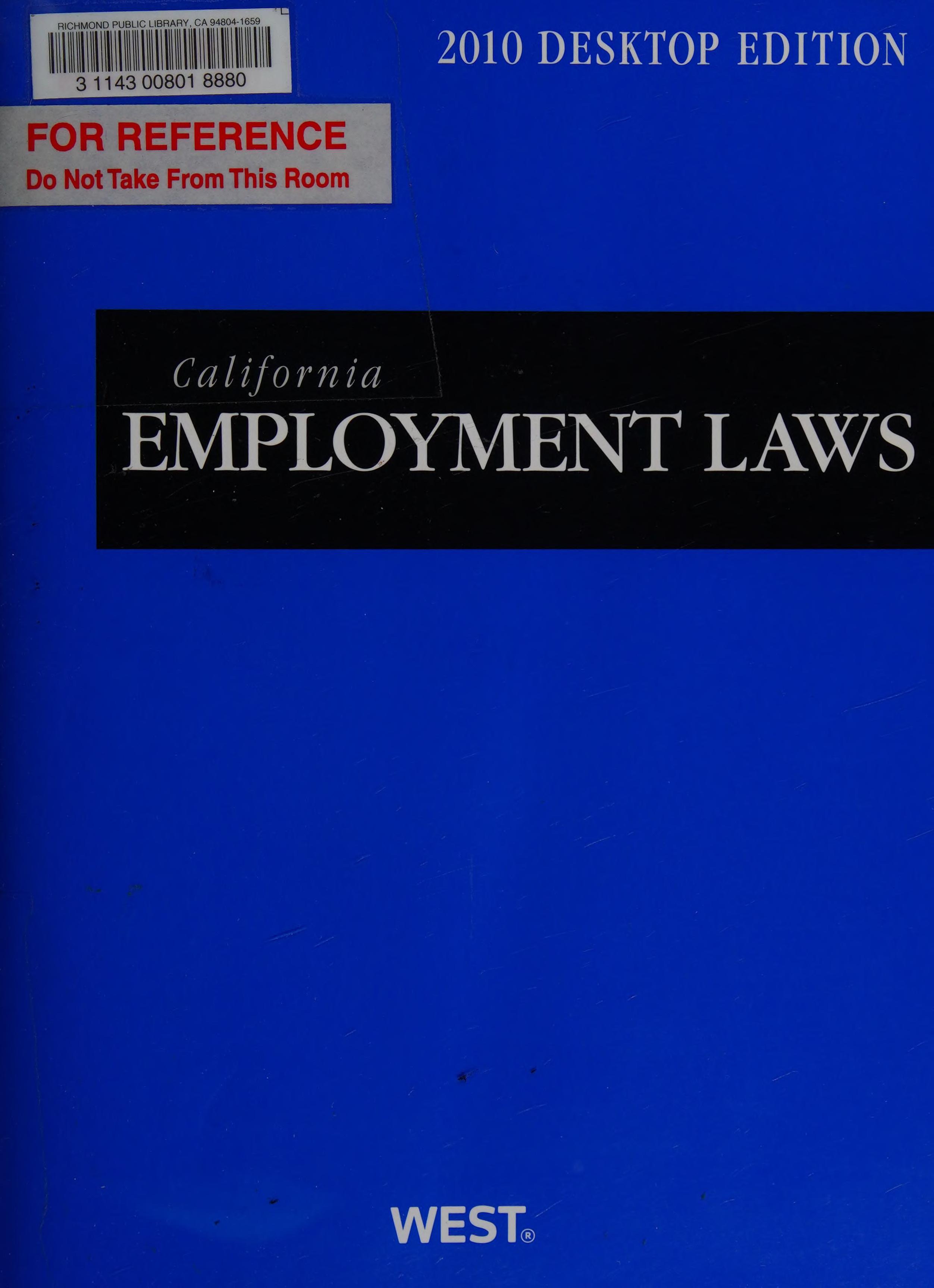 California Employment Laws, 2010