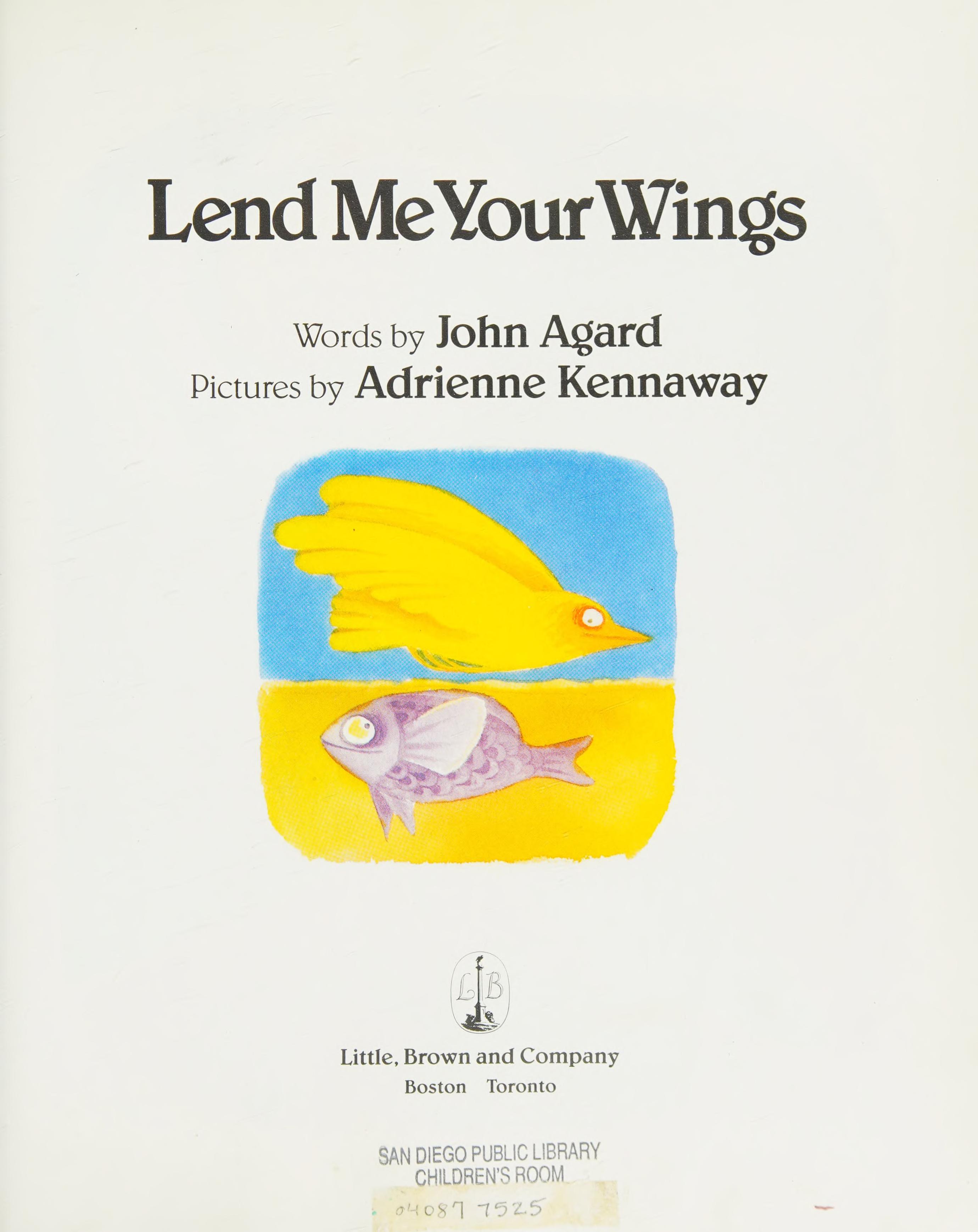 Lend Me Your Wings