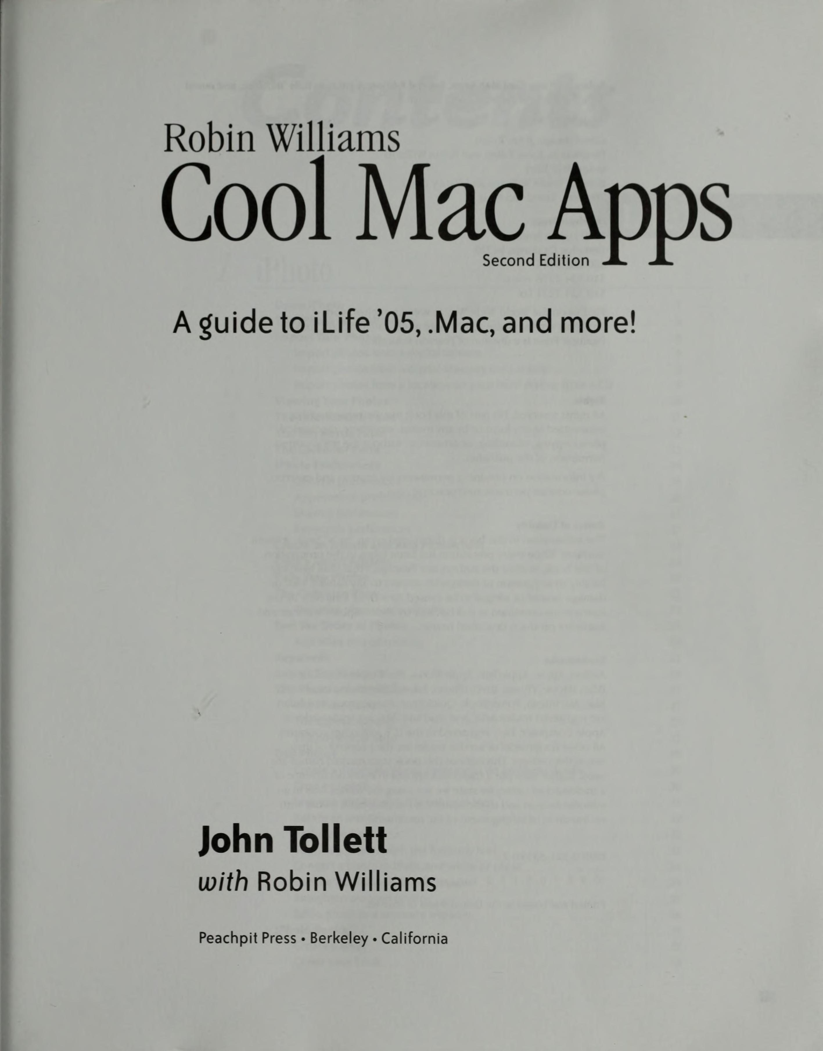 Robin Williams Cool Mac Apps, Second Edition