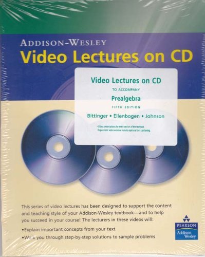 Video Lectures On CD To Accompany Prealgebra