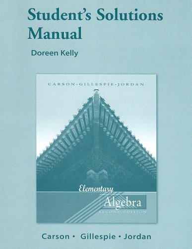 Student Solutions Manual for Elementary Algebra