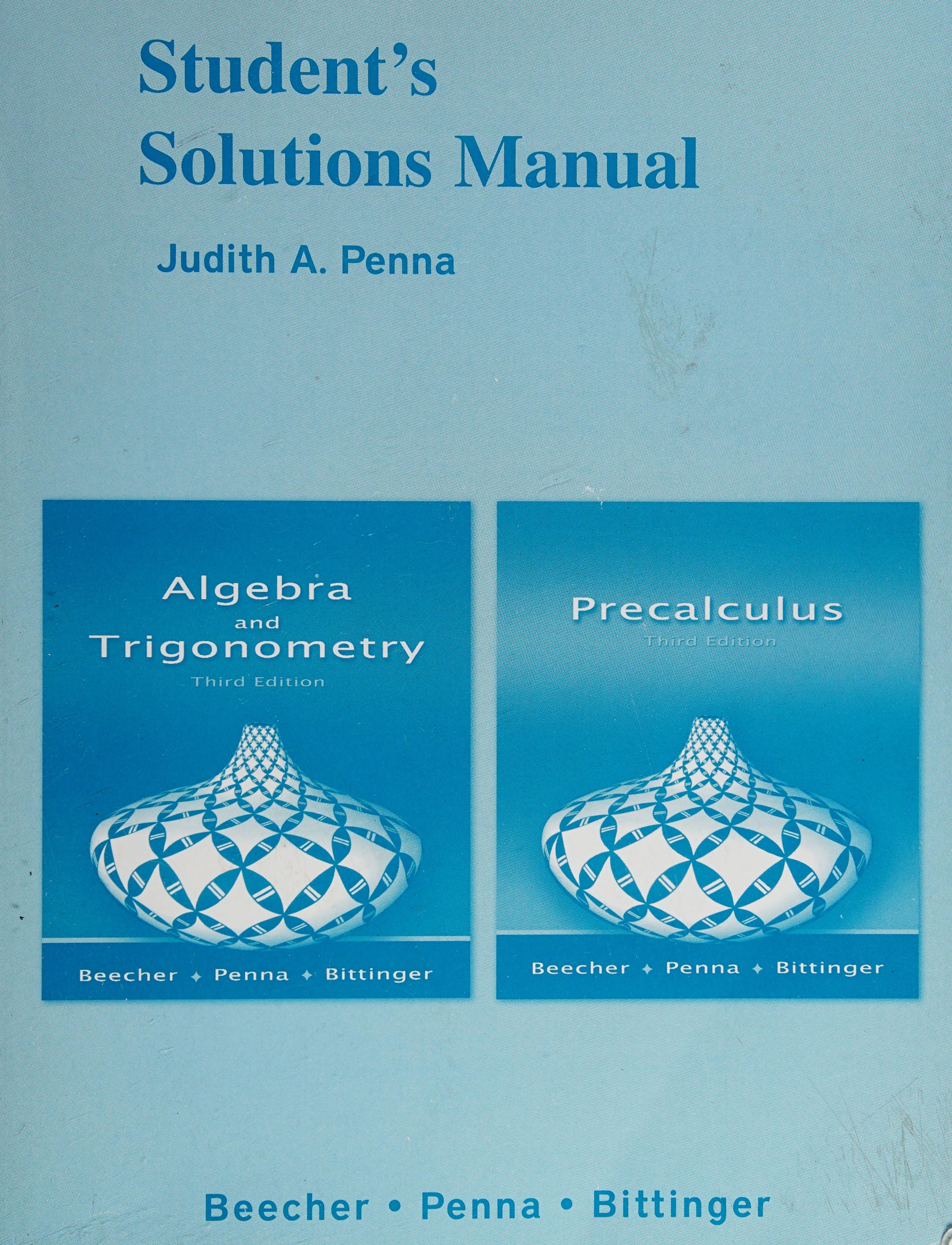 Algebra & Trigonometry Solutions Manual
