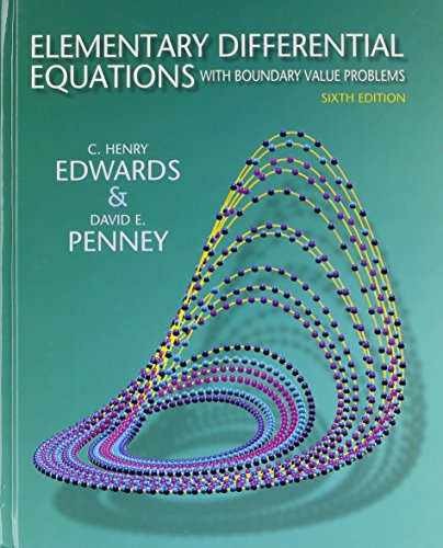 Elementary Differential Equations with Boundary Value Problems and Student Solutions Manual