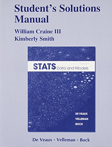 Student Solutions Manual for Stats