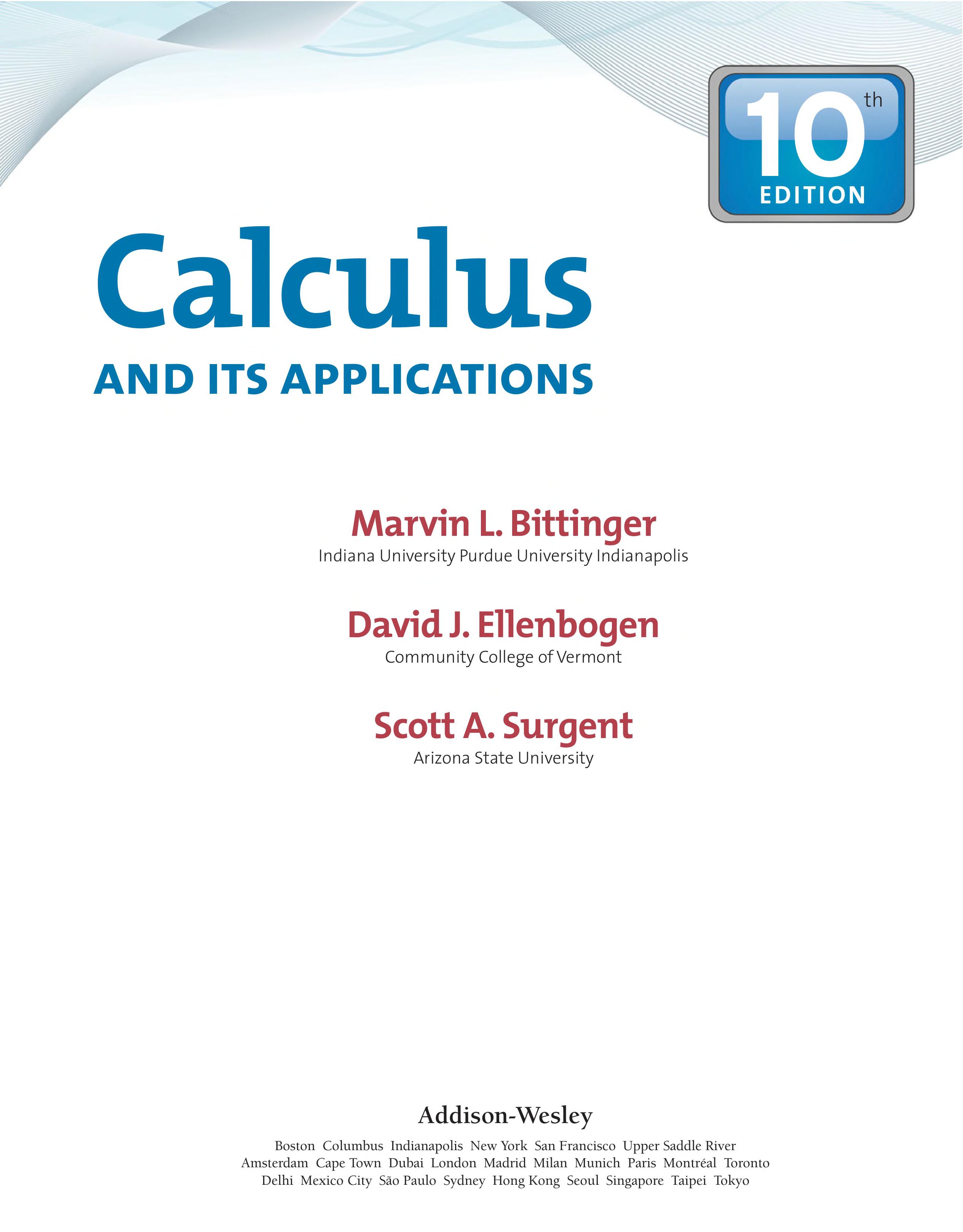 Calculus and Its Applications