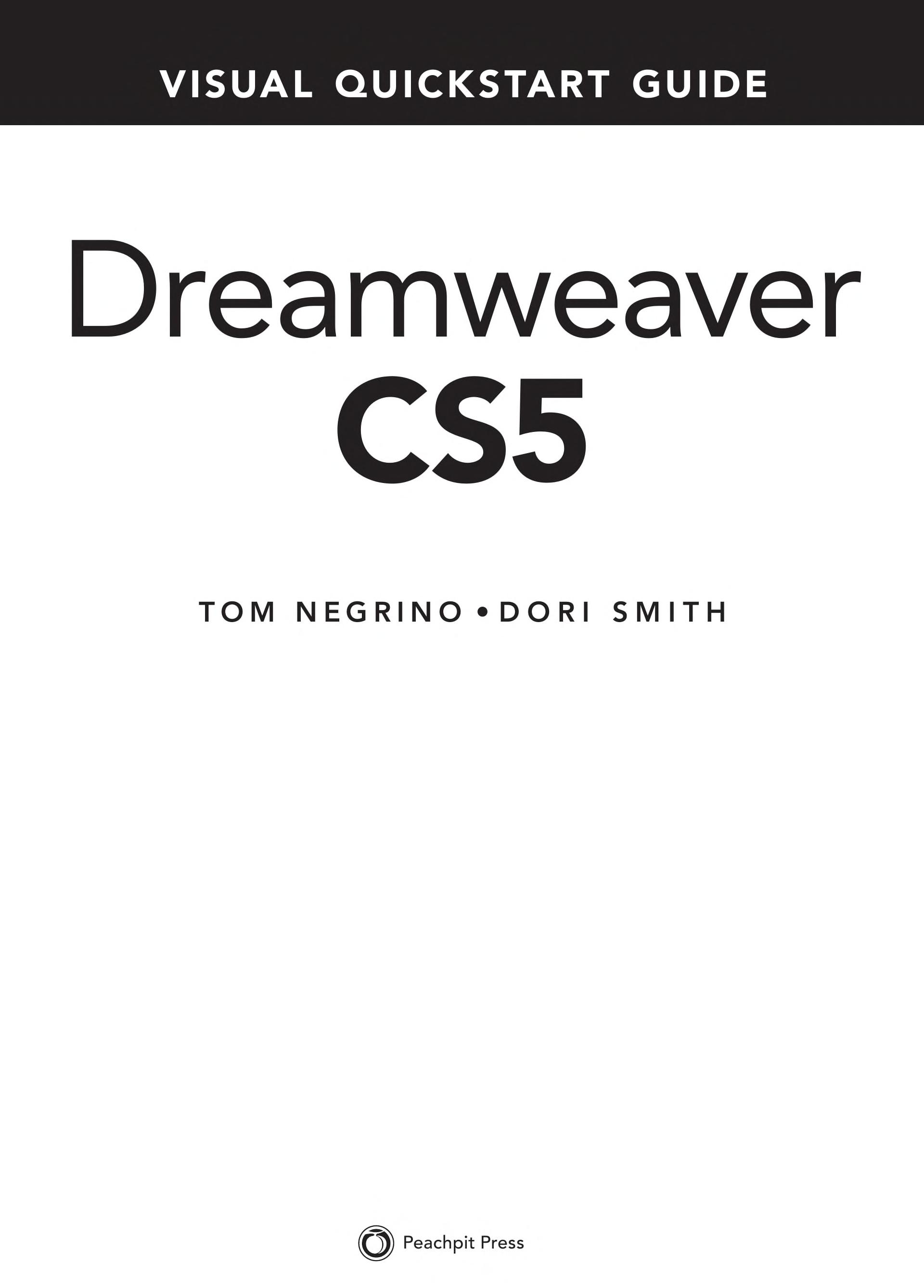 Dreamweaver CS5 For Windows And Macintosh