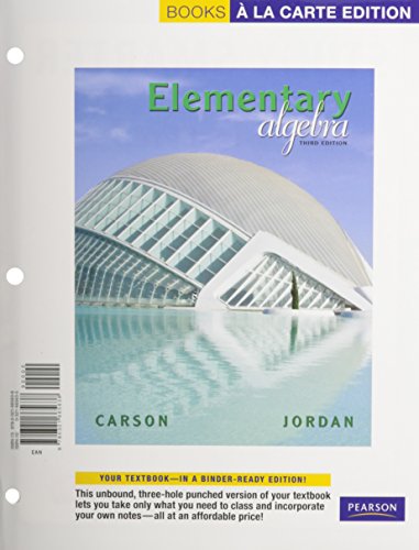 Elementary Algebra, a la Carte Text with MML/MSL Student Access Kit