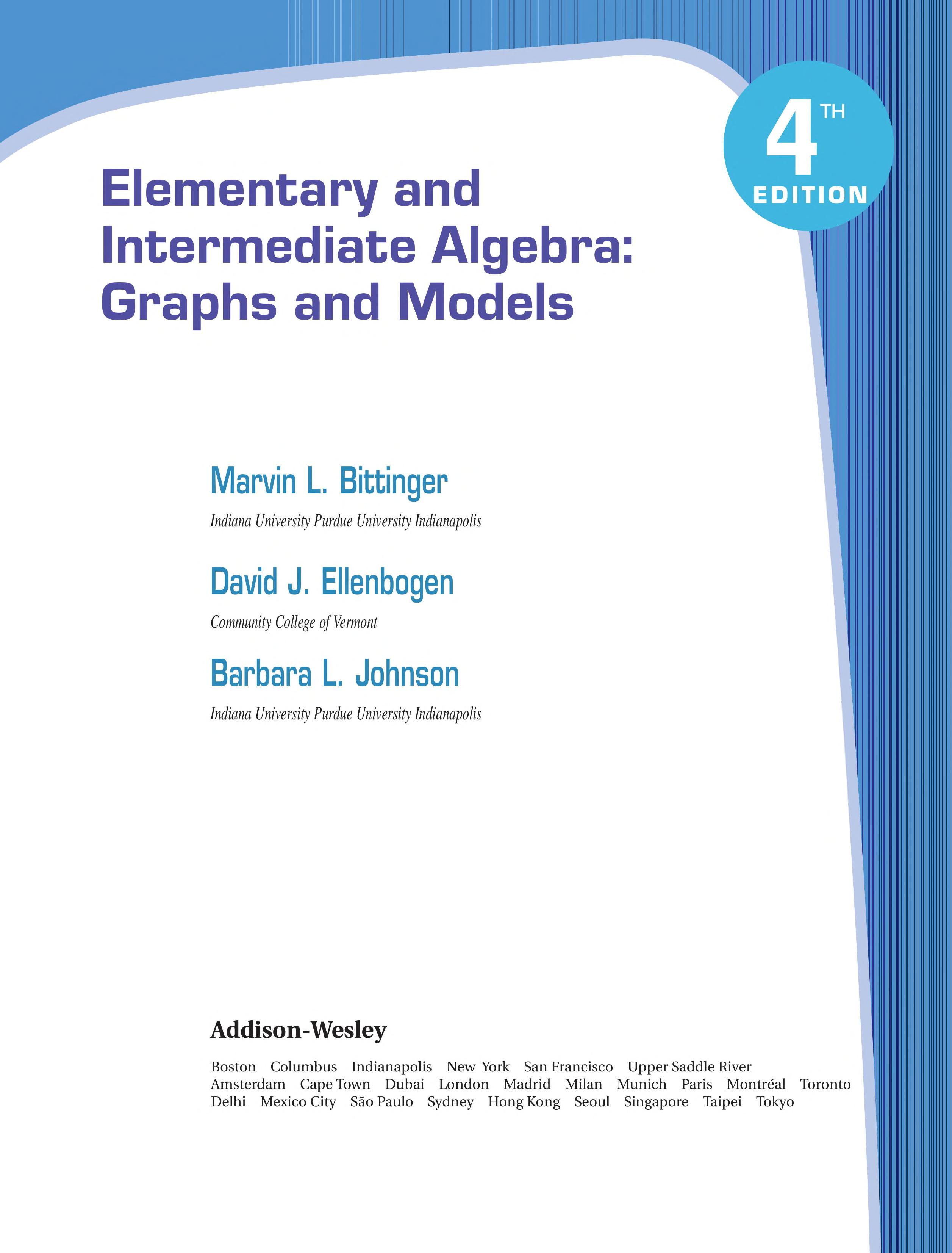 Elementary and Intermediate Algebra