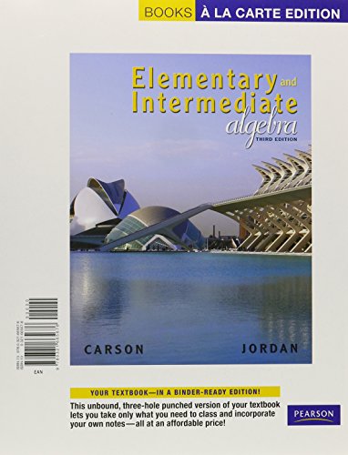 Elementary and Intermediate Algebra, Books a la Carte Edition, MyMathLab, and Worksheets