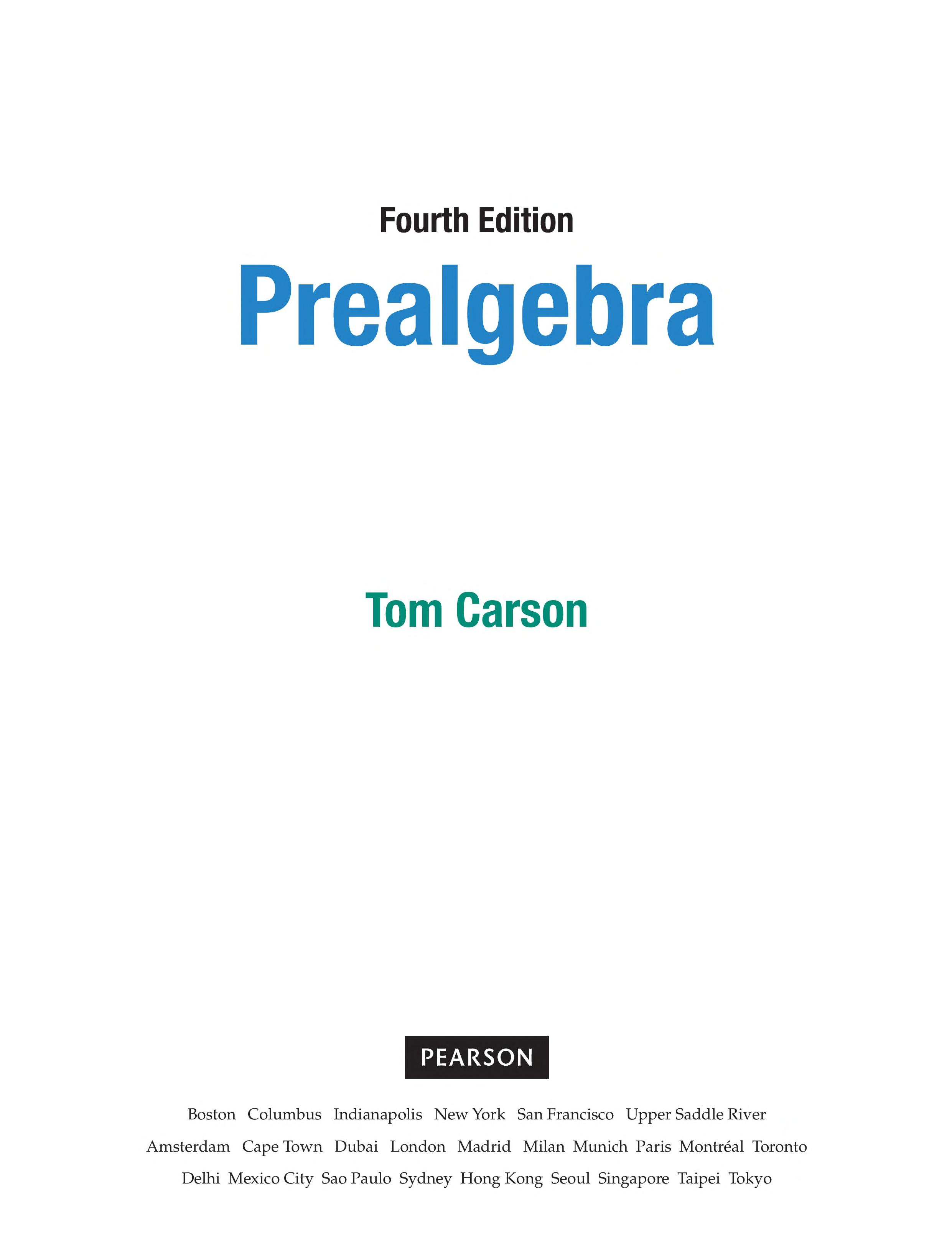 Prealgebra