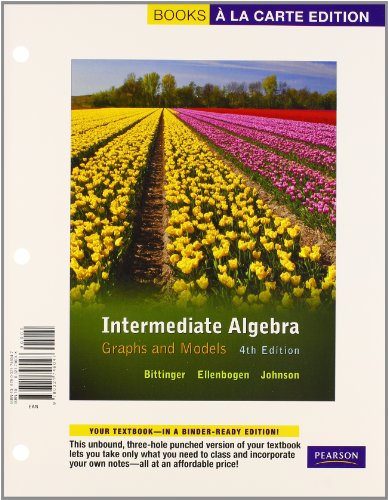 Intermediate Algebra: Graphs And Models, Books A La Carte Plus MML/MSL (For Ad Hoc Valuepacks) -- Access Card Package