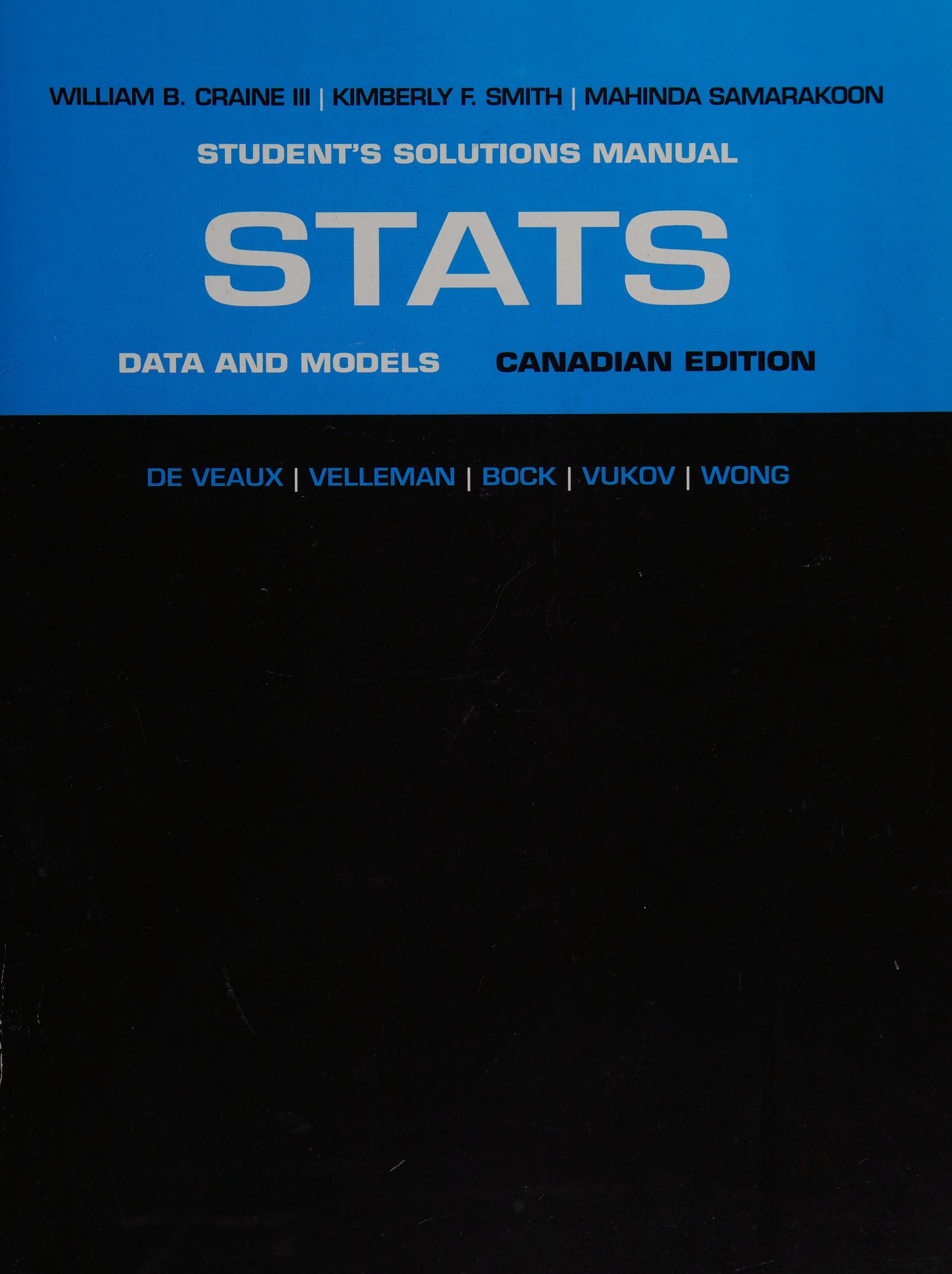 Student Solutions Manual for Stats