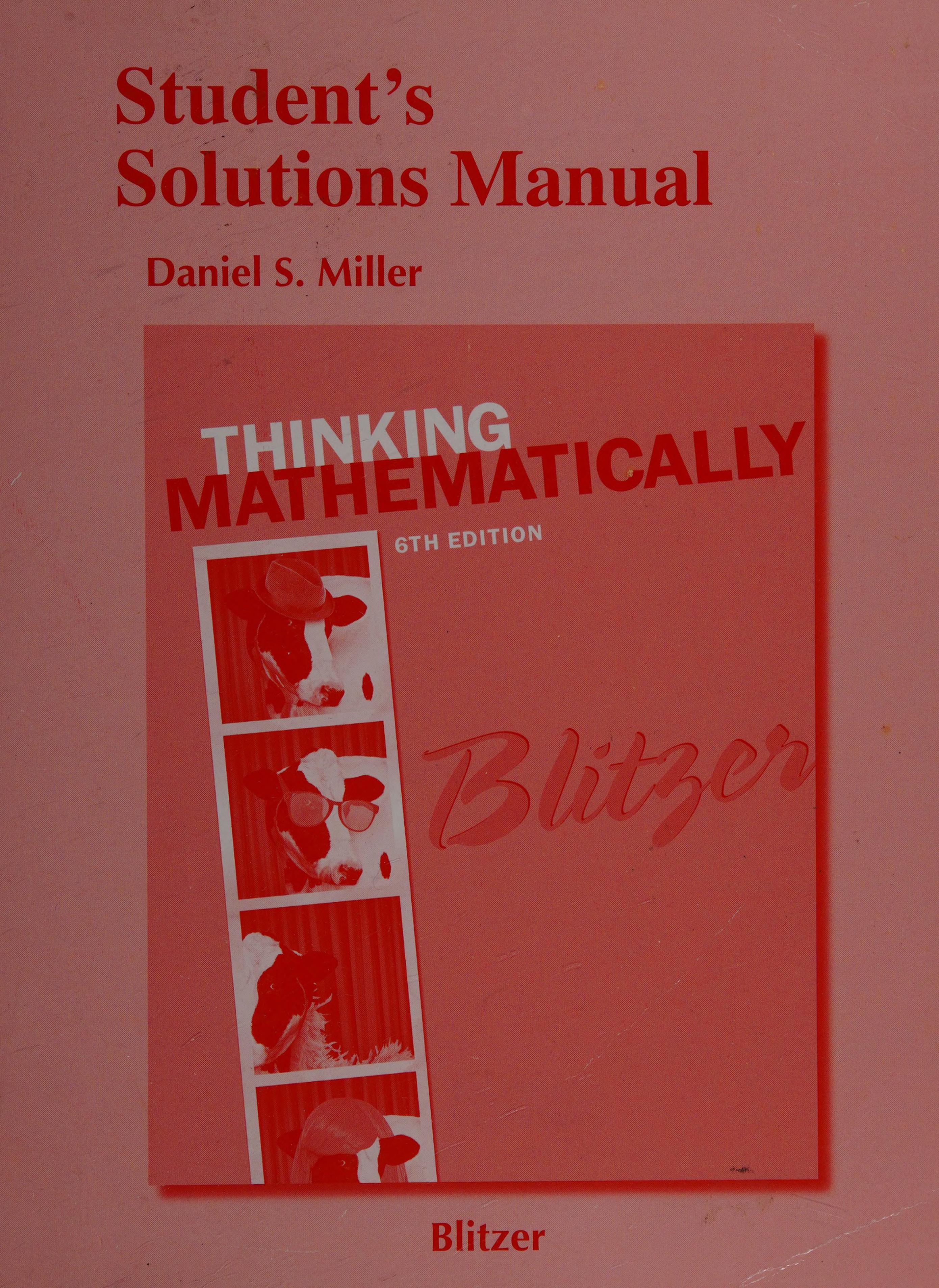 Student's Solutions Manual for Thinking Mathematically
